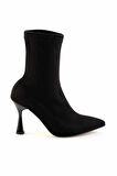 Siyah Streç  Kadın Bot & Bootie K02992113017