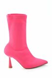 Bambi Mat Fusya Saten  Kadın Bot & Bootie K02992052838