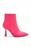 Bambi Mat Fusya Saten  Kadın Bot & Bootie K02992052938