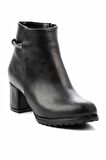 Siyah Platin Taşlı  Kadın Bot & Bootie K02994060709