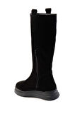 Siyah Süet Hakiki Deri Kadın Çizme K03032160502