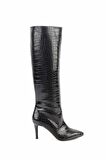 Siyah Kroko  Kadın Çizme K03240165011
