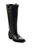 Siyah Hakiki Deri Kadın Çizme K03274324503