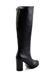 Siyah Hakiki Deri Kadın Çizme K03351323003