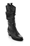 Siyah Hakiki Deri Kadın Çizme K03575205303