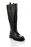 Mat Siyah Hakiki Deri Kadın Çizme K03666075703