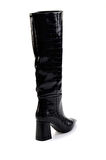 Siyah Kroko  Kadın Çizme K03667232011