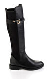 Siyah Hakiki Deri Kadın Çizme K03724260103