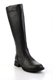 Siyah Hakiki Deri Kadın Çizme K03724260803