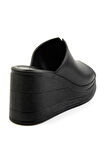 Siyah Leather Kadın Terlik K04040012603