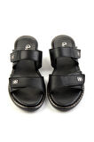 Siyah Leather Kadın Terlik K04073102003