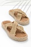 Bambi Bej Hasir  Kadın Terlik K04149004128