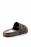 Platin Taşlı  Kadın Terlik K04319430087