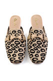 Bej Leopar  Kadın Terlik K04327012482