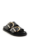 Siyah Leather Kadın Terlik K04666013903