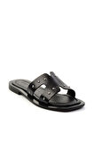 Siyah Leather Kadın Terlik K04826053603