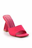 Mat Fuşya Saten  Kadın Terlik K04997501538