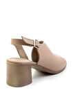 Bej Leather Kadın Sandalet K05040030203