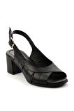 Siyah Leather Kadın Klasik Topuklu Ayakkabı K05040030303
