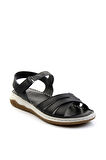 Siyah Leather Kadın Sandalet K05281018603