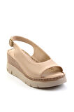 Bej Leather Kadın Sandalet K05299112603