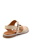Bej Leather Kadın Sandalet K05331120603