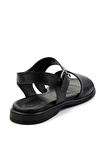 Siyah Leather Kadın Sandalet K05331120603