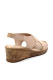 Bej Leather Kadın Sandalet K05552001203