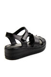 Siyah Leather Kadın Sandalet K05552008503