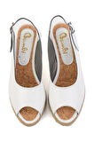 Beyaz Leather Kadın Espadril K05582202103