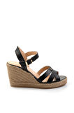 Siyah Leather Kadın Sandalet K05718071303