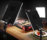 Gdx Led 528 C Fotoğraf ve Video Led Işık 3'lü Set (Üstten Çekim Yapmak İçin Deve Boynu Dahil)