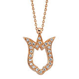 18 Ayar Altın Pırlanta Lale Kolye K47227-4