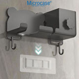 Microcase Çok Fonksiyonlu Saç Kurutma Makinası ve Banyo Malzemeleri İçin Düzenleyici Askılık Stand - SİYAH AL5050