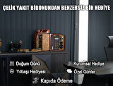 Çelik Bidon Termoslu Portatif Minibar / Full Aksesuar Rakı Konsept - Bronz