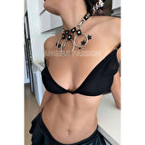 MARSİLYAN- Lastik ve Halka Detaylı Seksi Choker