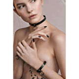 MARSİLYAN- Halkalı Deri Tasma ve Bileklik Takım - APFT239