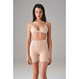 Kadın Ten Dikişsiz Popo Açık Kalça Dikleştirici Kısa Tayt Şort 8303