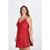 MARSiLYAN- Büyük Beden Bordo Gecelik 2107