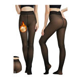 Termal Peluş Siyah Külotlu Çorap Pkc-581