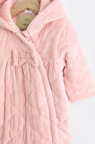 Next Baby Pembe Tam Polar Astarlı Kapitone  Astronot Tulum