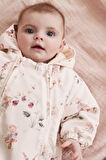 Next Baby Ekru Peri Desenli  Tam Polar Astarlı Astronot Tulum