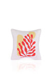 Coral Flow Modern Soyut Bitki Desenli Kırlent Kılıfı – 43x43cm