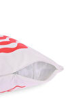 Coral Flow Modern Soyut Bitki Desenli Kırlent Kılıfı – 43x43cm