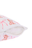 Baby Pink Ayıcık ve Kurdele Desenli Çocuk Odası Kırlent Kılıfı – 43x43cm
