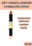 Çift Taraflı Kontür Aydınlatıcı Stick