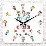 Rehber Öğretmenine Hediye Ahşap Saat 33cm KA01-1054