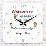 Öğretmenler Günü Hediyesi Ahşap Saat 33cm KA01-1065