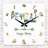 Peyzaj Mimarına Hediye Ahşap Saat 33cm KA01-1069