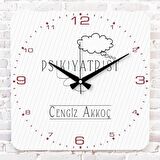 Psikiyatriste Hediye Ahşap Saat 33cm KA01-1075